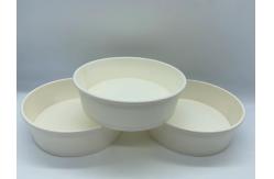 China Disposable PE Coating Single Wall Kraft / White Paper Salad Containers 500ml supplier