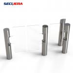 Pedestrian Automatic Sliding Security Entrance Control Swing RFID Turnstile Barrier Gate for sale