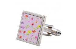 China Personalised Photo Cufflinks Cute Sublimation Blank Metal Cufflinks supplier