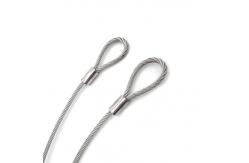 China Display Wire Rope Lanyard Steel Wire Sling Stainless Steel With String Loops supplier