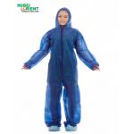 CE Approved Waterproof Anti-bacterial Disposable use Coverall With Hood And Feetcove