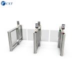 Office Building Waterproof Waist Height Turnstile Glass Swing Turnstile114a for sale