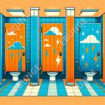 High Impact Resistance and Fireproof Public Toilet Partition Wall for sale