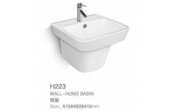China Mix Pit Spacing 180mm Two Piece WC Toilet  And Wall Hung Basin Set supplier