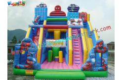 China Giant Spiderman Commercial Inflatable Slide  /  Huge Inflatable Slide Games For Funny supplier