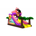 Colorful Commercial Inflatable Water Slides / Inflatable Flamingo Dry Slide Inflatable Colourful Slide for sale