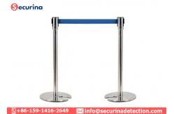China Stainless Steel Stanchion Queue Post Crowd Control Retractable Belt Barrier supplier