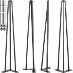 880Lbs 30 Inch Hairpin Table Legs 3 Rods Metal Coffee Table Legs for sale