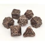 Sturdy Polyhedral Metal RPG Dice Neat Sharp Edges Exquisite Gift Box Packaging for sale