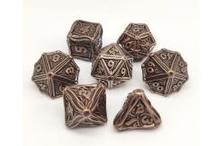 China Sturdy Polyhedral Metal RPG Dice Neat Sharp Edges Exquisite Gift Box Packaging supplier