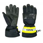 Long cuff EN659 certified Firefighter Gloves with Moisture Barrier and Reflective Strap and EN388 3X43F for sale