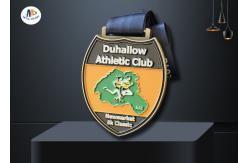 China Egg Shape Custom Sports Medals / Personized Antique Gold Plating 5k Running Medals supplier