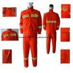 Orange Winter Insulated Cotton 280gsm Flame Resistant Suit for sale
