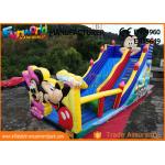 Pvc Mickey Mouse Commercial Inflatable Bounce House With Slide Easy To Carry for sale