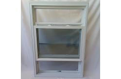 China Double Hung White Vinyl Window With Screen UPVC Frame And Glass Pane supplier