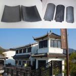 Pagoda Gardens Chinese Clay Roof Tiles Matt Bent Tea House Black Grey for sale