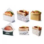Food Industry Fast Food Paper Packaging Customized Size Logo Burger Boxes with Glossy Lamination for sale