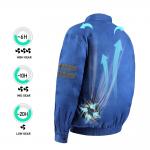 OEM Blue Air Conditioned Bike Jacket With Cooling Fan For Work Construction for sale