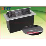 Multi Function Conference Desktop Pop Up Power Socket Box Zinc Alloy Round