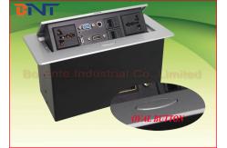 China Multi Function Conference Desktop Pop Up Power Socket Box Zinc Alloy Round supplier