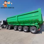China 4 Axles 60 Tons Rear Tipper Dump Semi Trailer Truck Export To Ivory Coast for sale