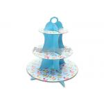 Temporary Cardboard Corrugated Counter Display Light Duty 3 Sized Round Shelves for sale