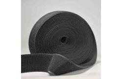 China 25mm Elasticated Velcro 100% Nylon Stretch Hook And Loop Black supplier