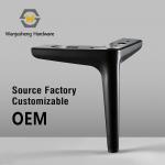 Metal Furniture Legs TV Cabinet Legs Coffee Table Support Legs Soft Bed Hardware Fittings with Anti-slip Rubber Pads for sale