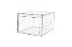 China Custom Clear Magnetic Acrylic Shoe Box Display Stackable supplier