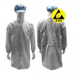 5mm Grid ESD Antistatic Safety Coat Breathable Mesh Back For Cleanroom for sale