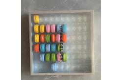 China Macaron 60 Transparent Macaron Tray Packaging Handmade Box  Chocolate Packaging supplier