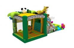 China Animal World Theme 8.5x4x4.8m Inflatable Jump House With Slide supplier