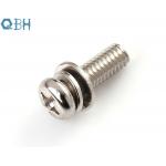Stainless Steel Phillips Pan Head Screw With Flat Washer And Spring Washer