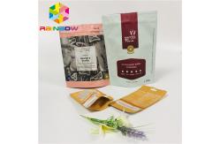 China Matte Tea Bags Packaging Stand Up Aluminum Foil Bag With Zipper / Tearing Notch supplier