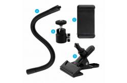 China Universal gooseneck phone mount Metal ABS Cell Phone Camera Holder For Tripod supplier
