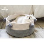 Customized Logo 0.9kg 42*16CM Round Cat Bed for sale