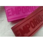 Shiny Transparent Silicon Logo Screen Printing Label In Coloful Polyester Thread Ribbon