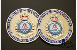 China Soft Enamel And Epoxy Covered Custom Challenge Coins Shiny Gold Plating Die Cast supplier