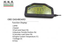 China 12v Race Car Dashboard On Board Diagnostic Ii Fuel Level Display 9000 RPM supplier