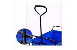 China Portable Blue Collapsible Wagon Hiking Heavy Duty Folding Wagon Four Wheel supplier