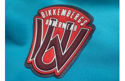China Custom Logo Embossed Self Adhesive Clothing Patches , Silicone 3D Rubber Labels supplier
