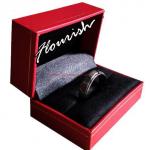 Portable Hinged Clamshell Type Jewelry Packaging Gift Paper Box with Velvet Insert According to Customer Requirements for sale
