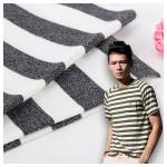 Breathable And Sweat-Absorbent Fashionable Easy To Care Striped Knit Fabric For Polo Shirt for sale