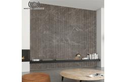 China Natural Oak Slat Wood Wall Panels Waterproof Moisture Proof PVC Wood Wall Panels supplier