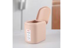 China 1.6L Rectangle Desktop Plastic Dustbin With Clamshell Lid supplier