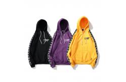 China Arm Strap Embroidery Mens Oversized Pullover Hoodie With Hand Warming Pockets supplier