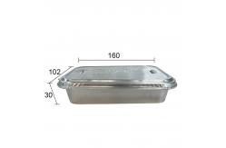 China Custom Order Accepted Disposable Rectangular Aluminium Foil Container for Airline Food supplier