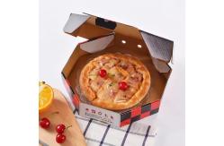 China Custom Different Shape Biodegradable Kraft Pizza Boxes Eco-Friendly Fast Food Packaging supplier