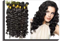 China Custom Natural Black Remy Virgin Human Hair Extensions Deep Wave supplier