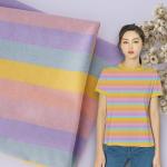 Good Texture Breathable Healthy And Safety And Unique  Striped Knit Fabric For T-Shirt for sale